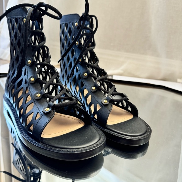 Dior authentic D-trap gladiator flat , black NEW never worn- 6.5 no original box - Picture 3 of 9